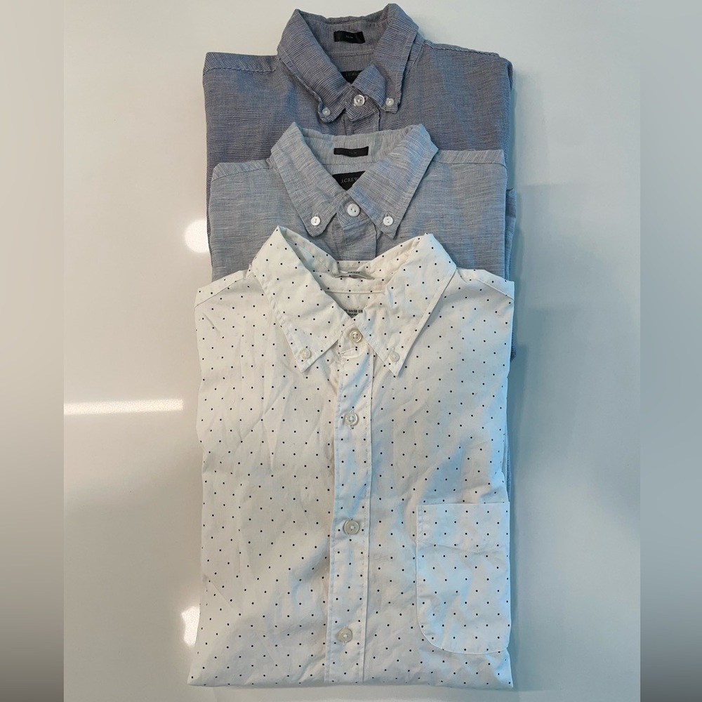 Bundle of 3 J. Crew long sleeve button down shirts